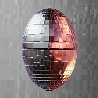 transparent disco ball
