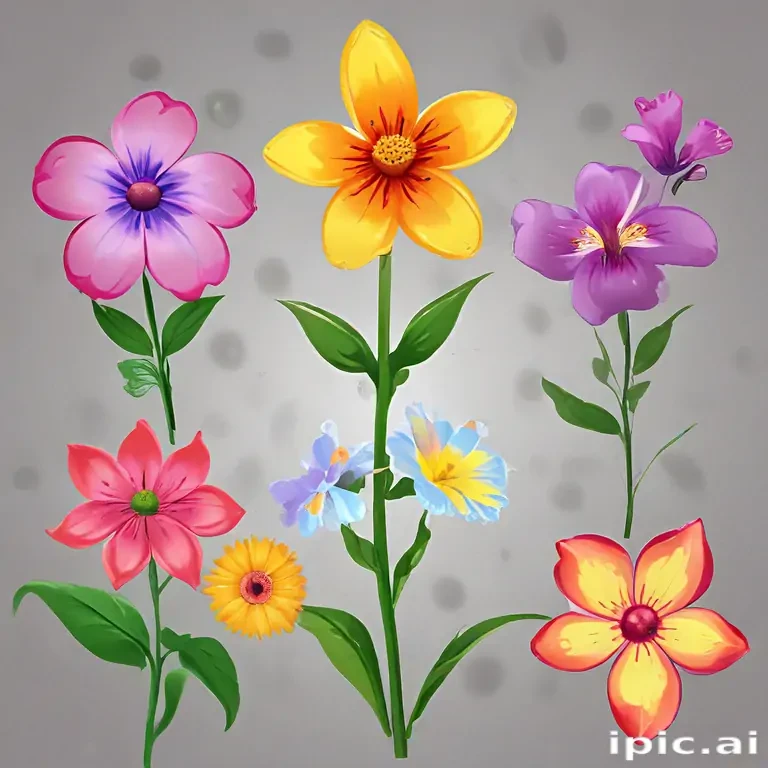 cartoon flowers png