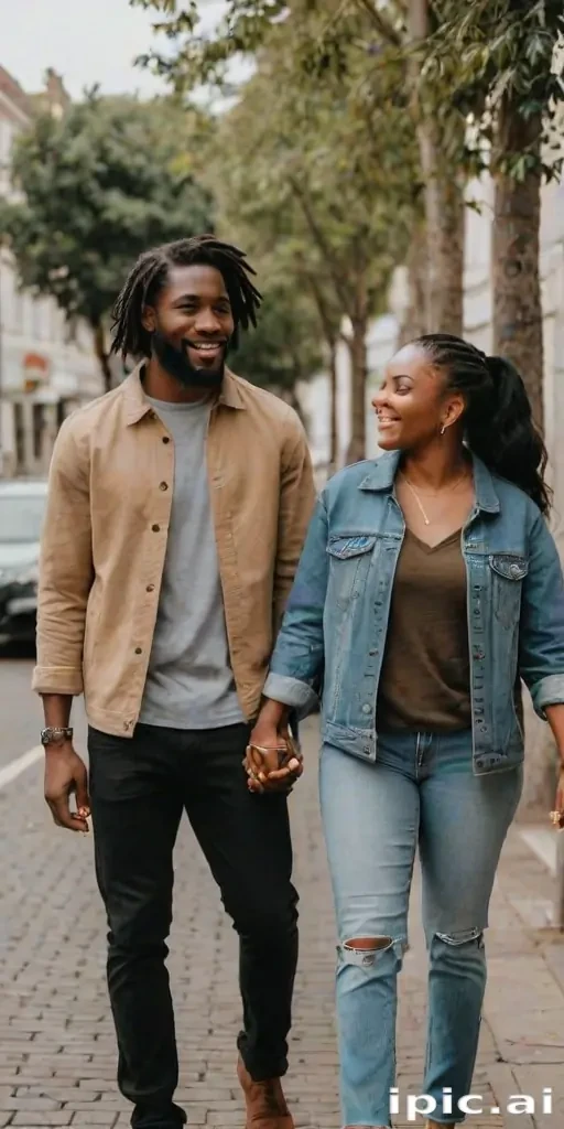 black couple holding hands