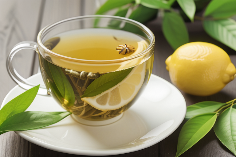 green tea with lemon and honey