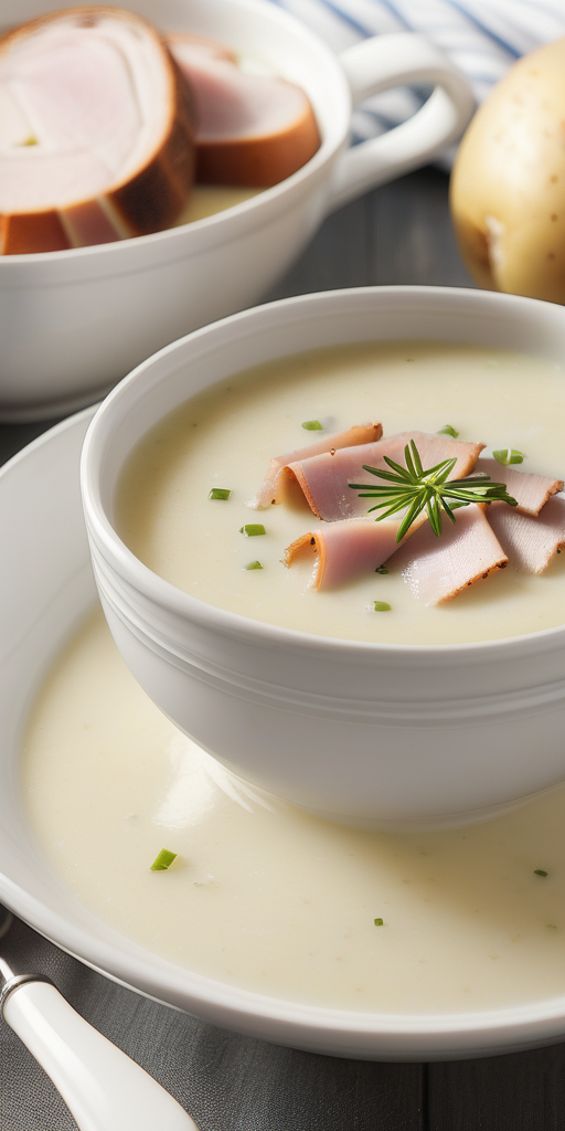 potato leek soup with ham