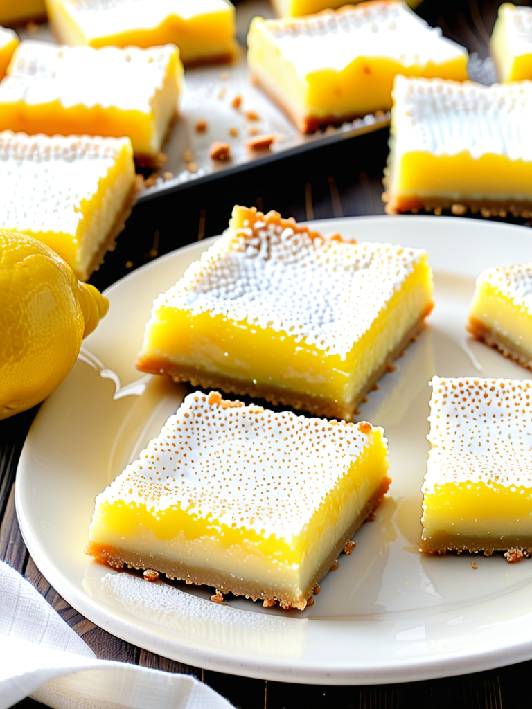 lemon bars with graham cracker crust
