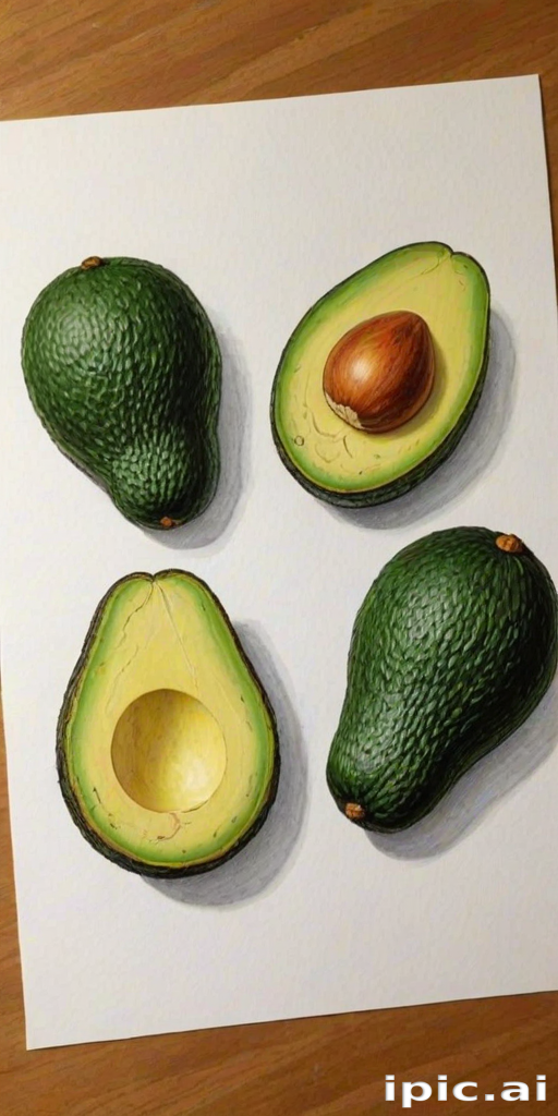 avocado drawing