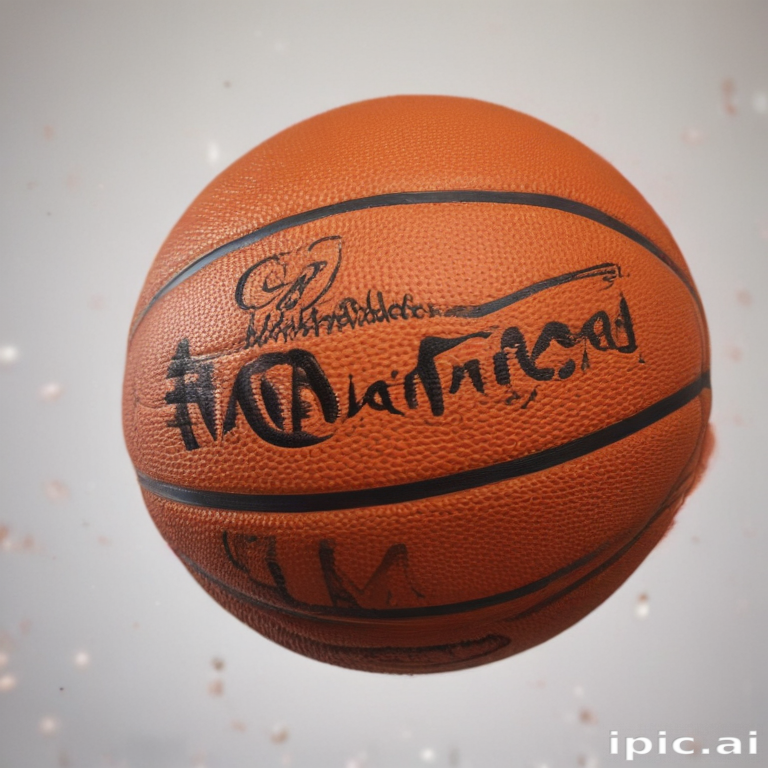 Signed Basketball Featuring Unique Artwork and Personalized Autographs ...