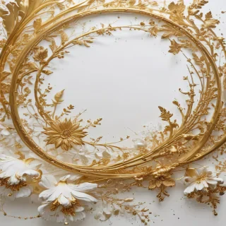 white background gold