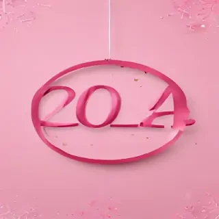pink happy new year 2024