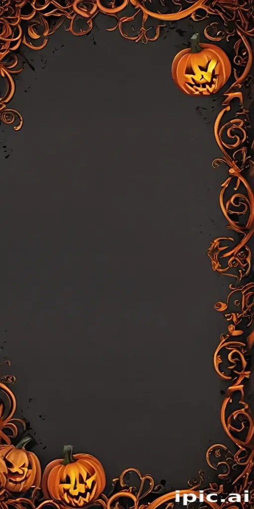 halloween border transparent