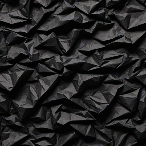 crumpled black paper