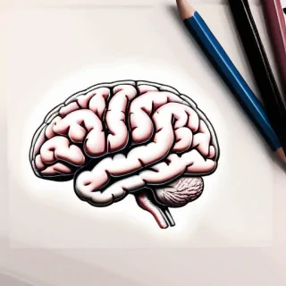 pic of brain drawing
