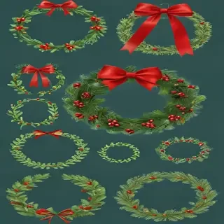 christmas wreath clip art