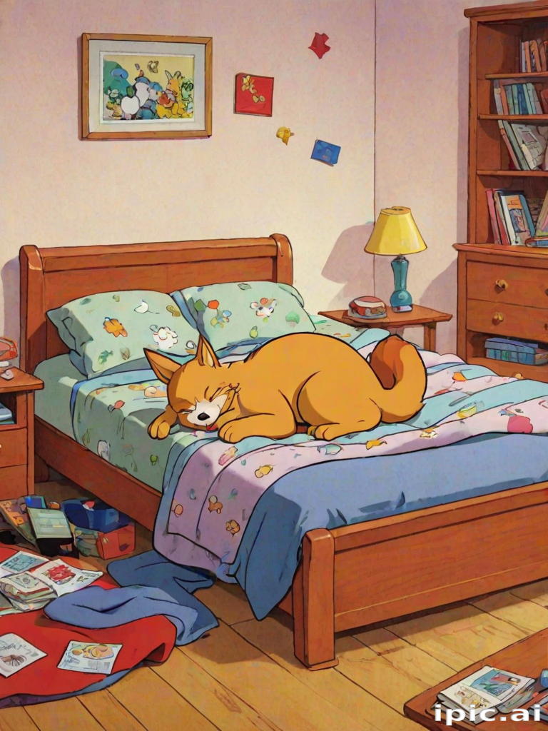sleeping in cartoons