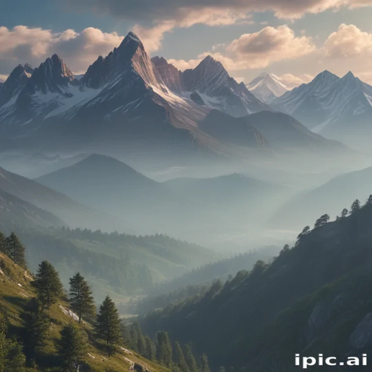 mountainous background