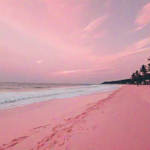 pink beach aesthetic
