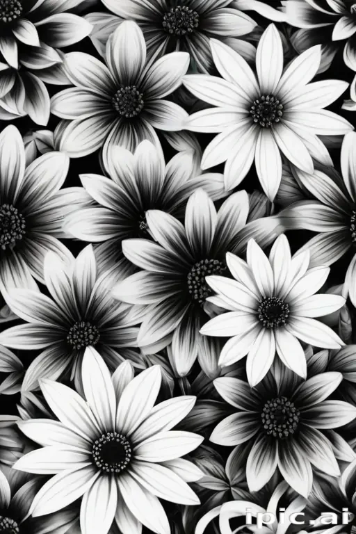 flower png black and white