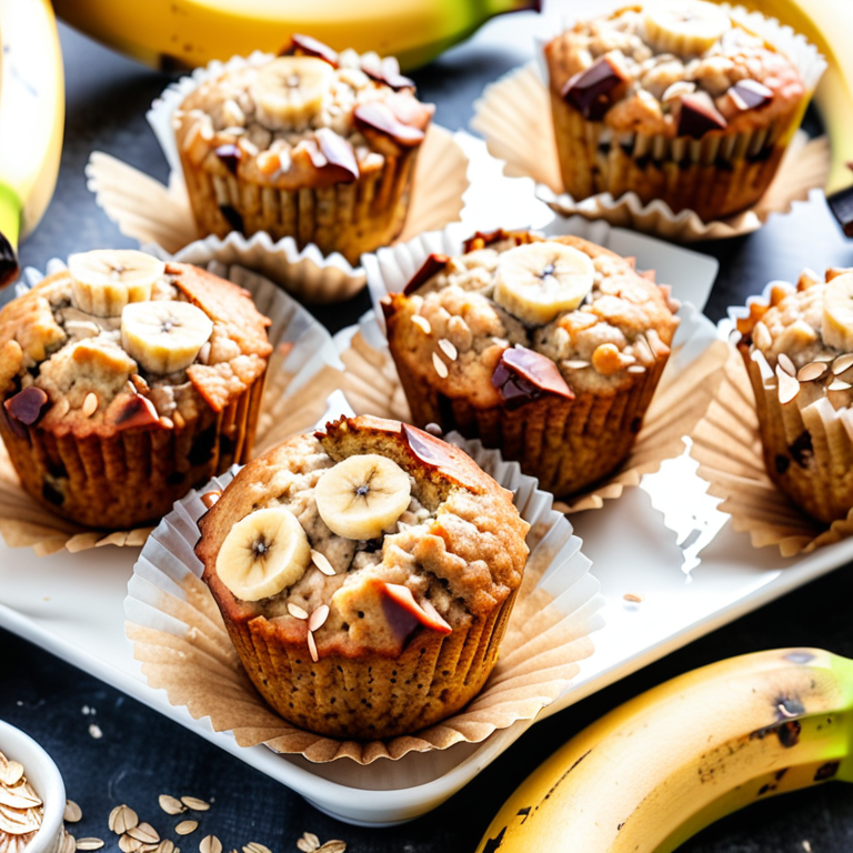 3 ingredient banana oatmeal muffins