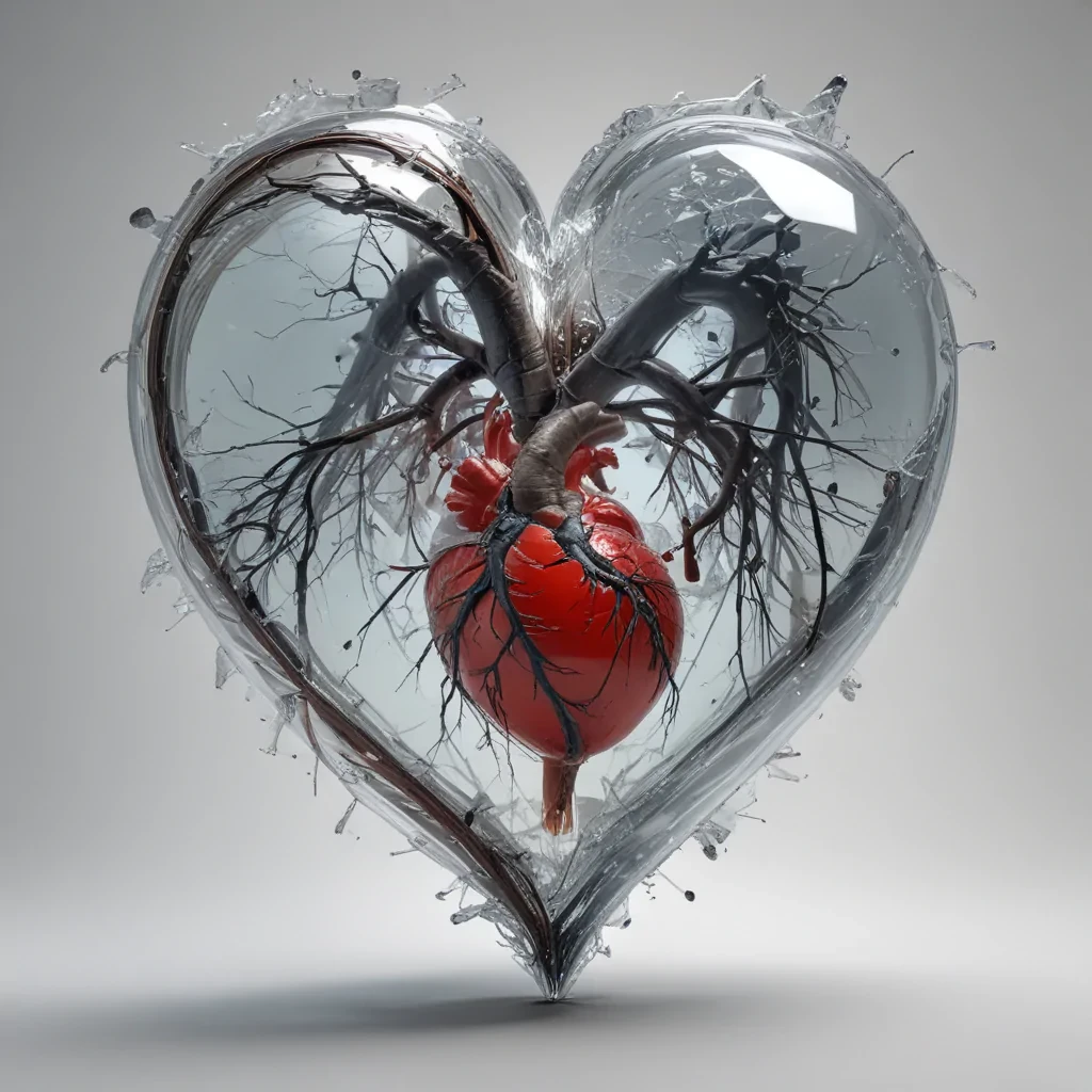 transparent broken heart