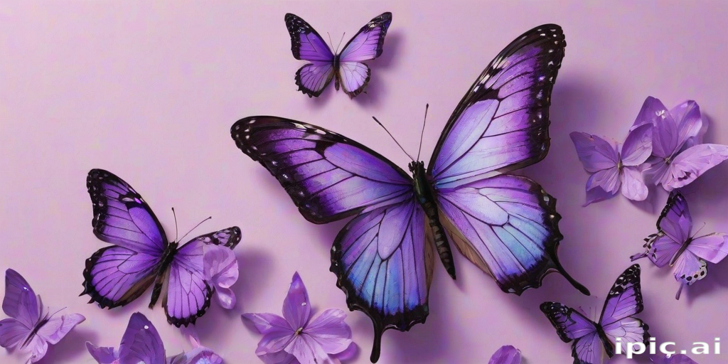 aesthetic purple butterfly