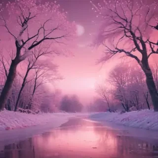 pink winter background