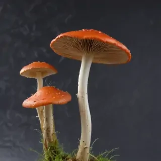 thin stemmed mushroom