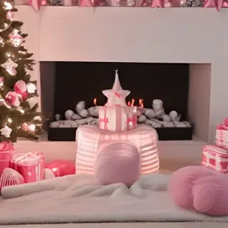 pink christmas aesthetic