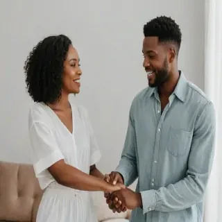 black couple holding hands