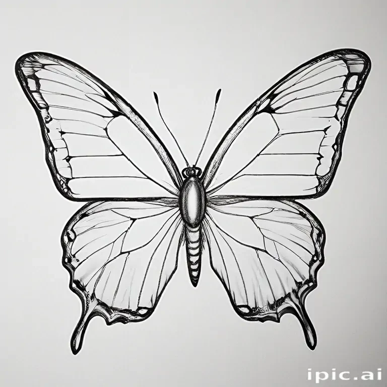 butterfly drawing outline