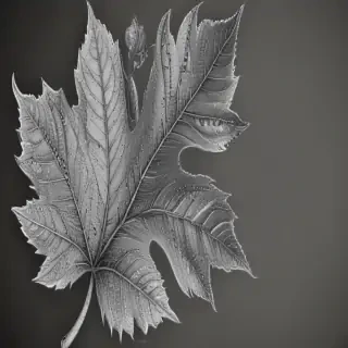 leaf clip art black and white