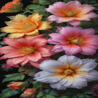 flower drawing with color