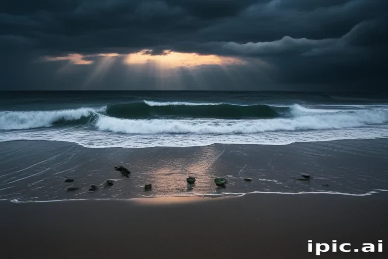 dark beach wallpaper