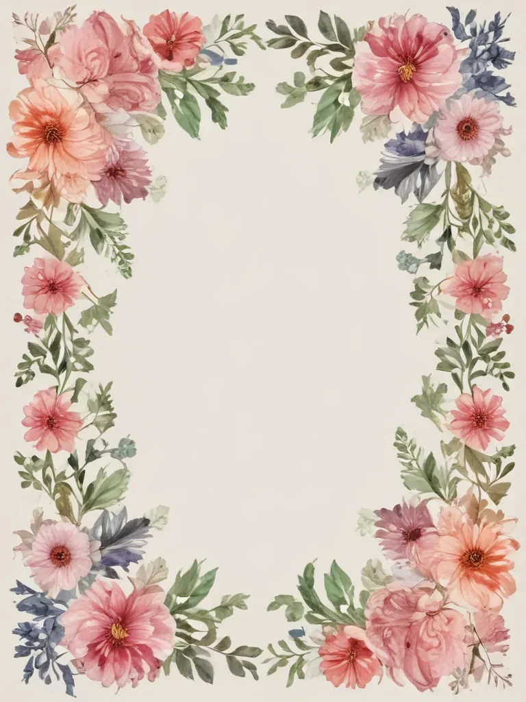 free flower border clipart