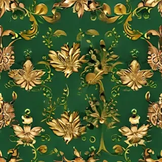 gold and green background