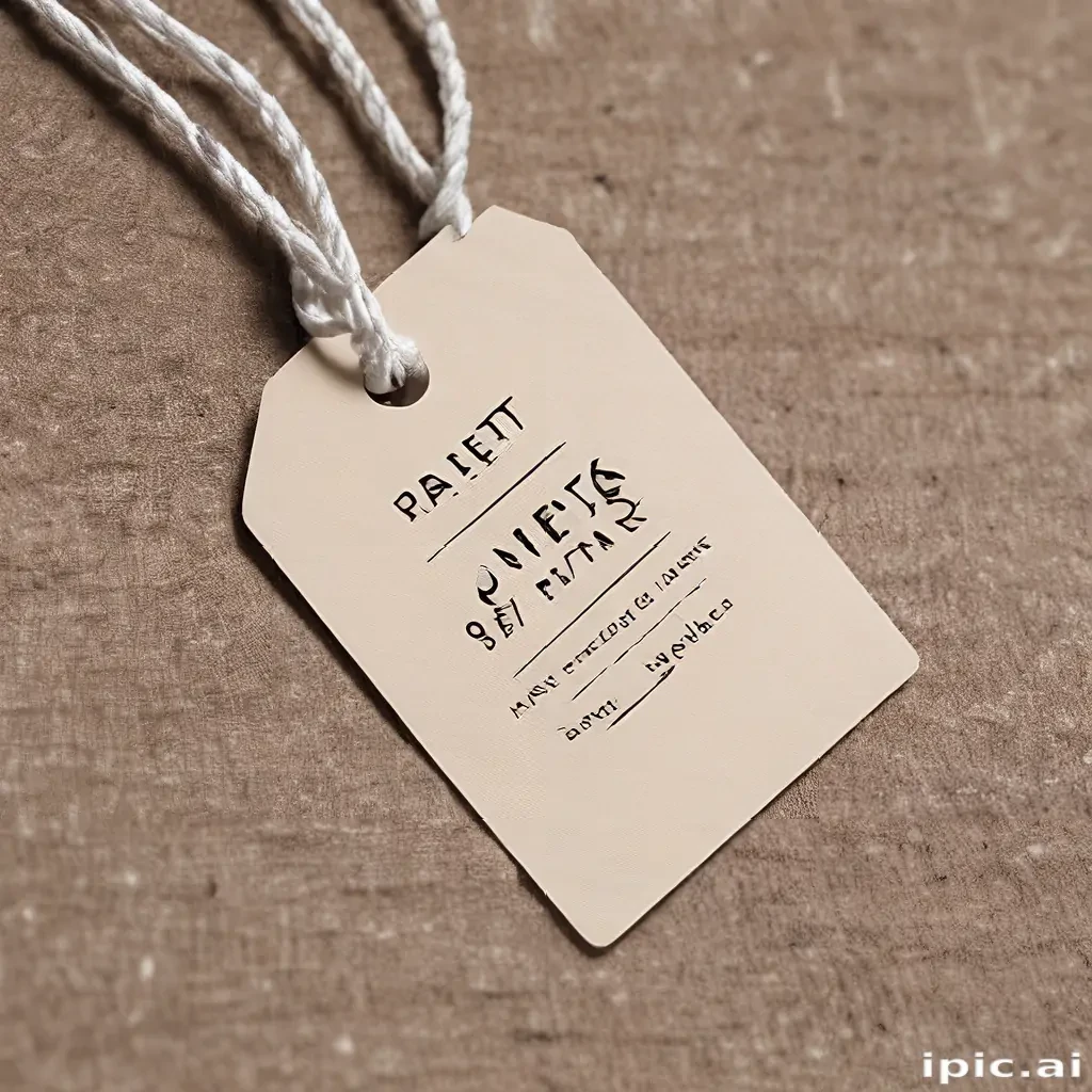 clothing tag mockup