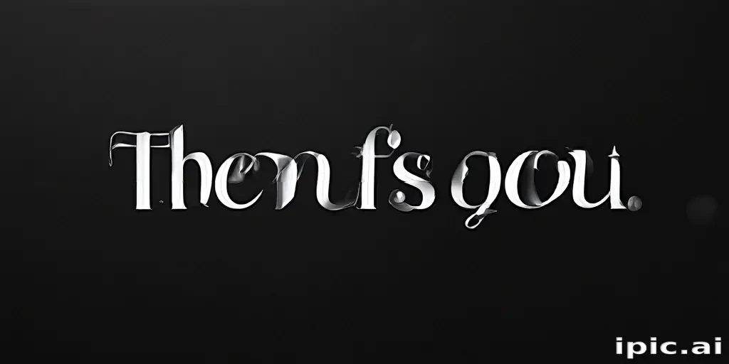 thank you in black and white