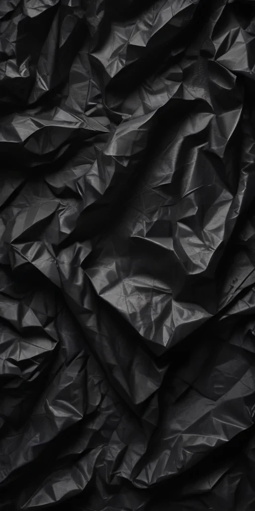 black crumpled paper