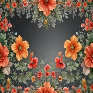 transparent floral border