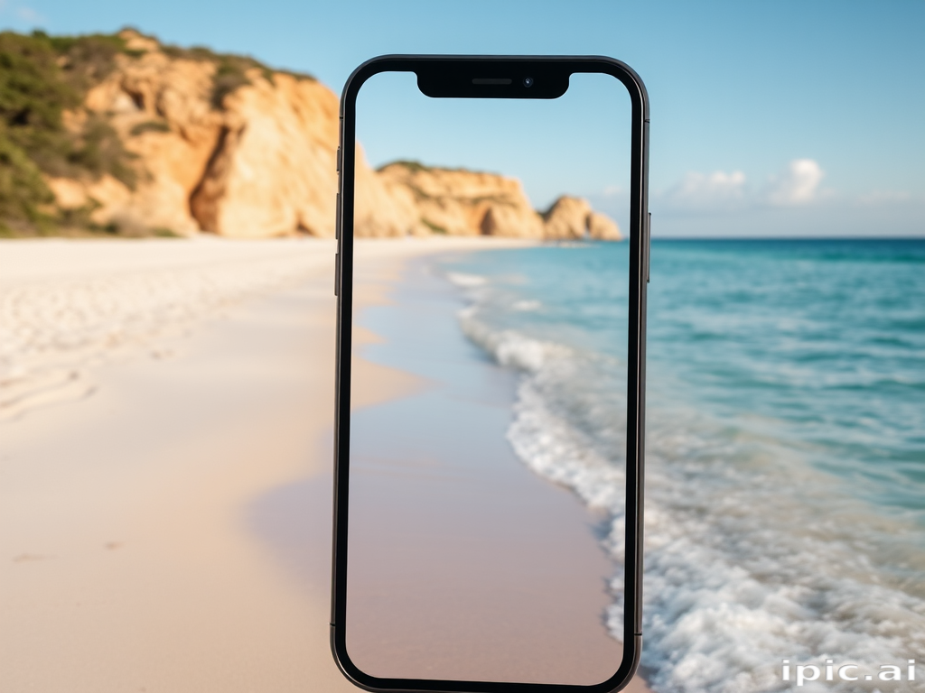 beach iphone