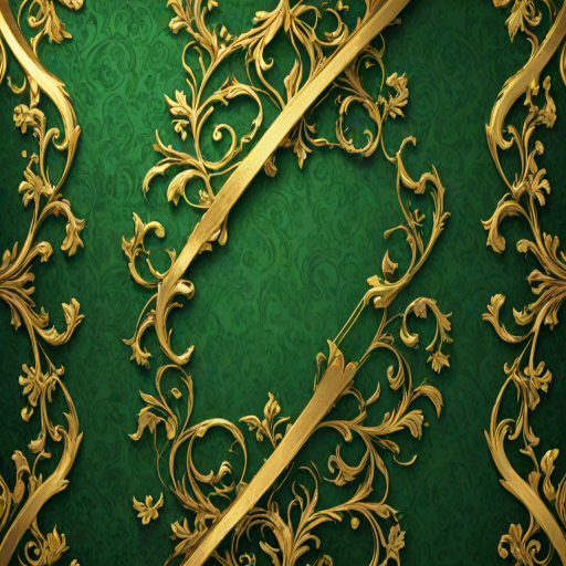 gold and green background