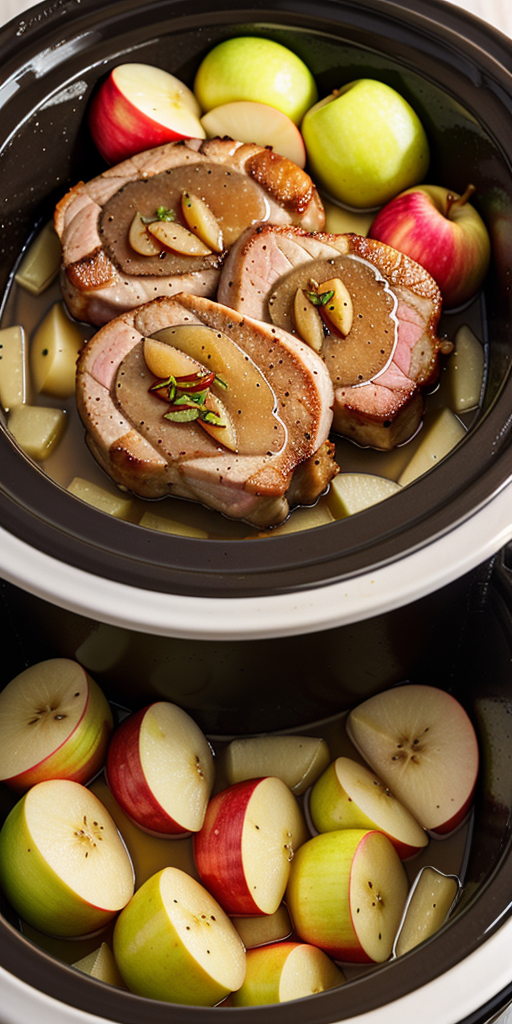pork chops in the crock pot with apples