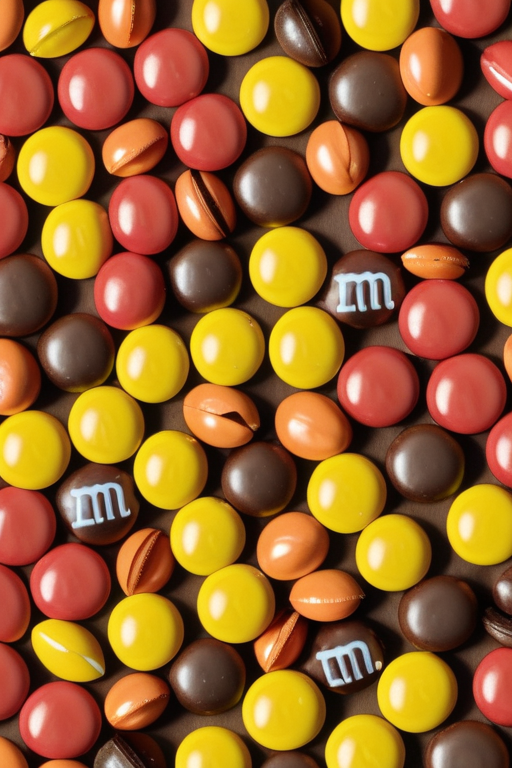 fall colored m and ms