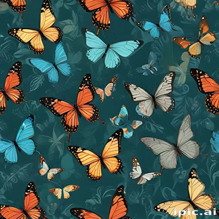 background with butterflies