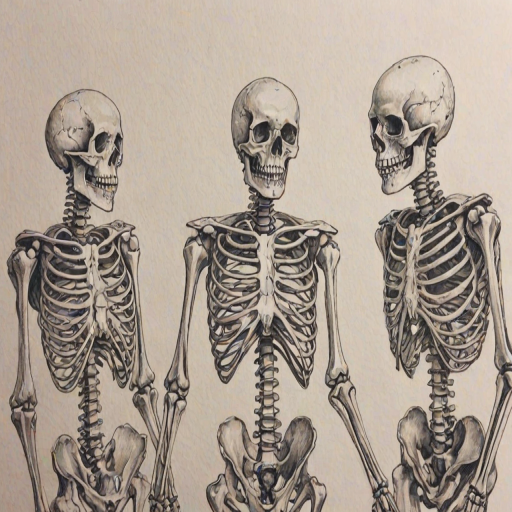 creative skeleton drawings