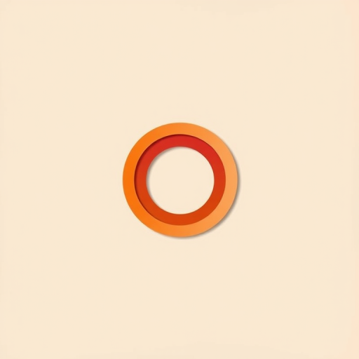 Generate a minimalistic circular rainbow design on a light beige background, using vibrant colors like red, orange, green, and pink, with smooth gradients and clean lines, taken with a Canon EOS R5 at f/8, ISO 100, with a 35mm lens, in natural soft lighting for enhanced image quality.