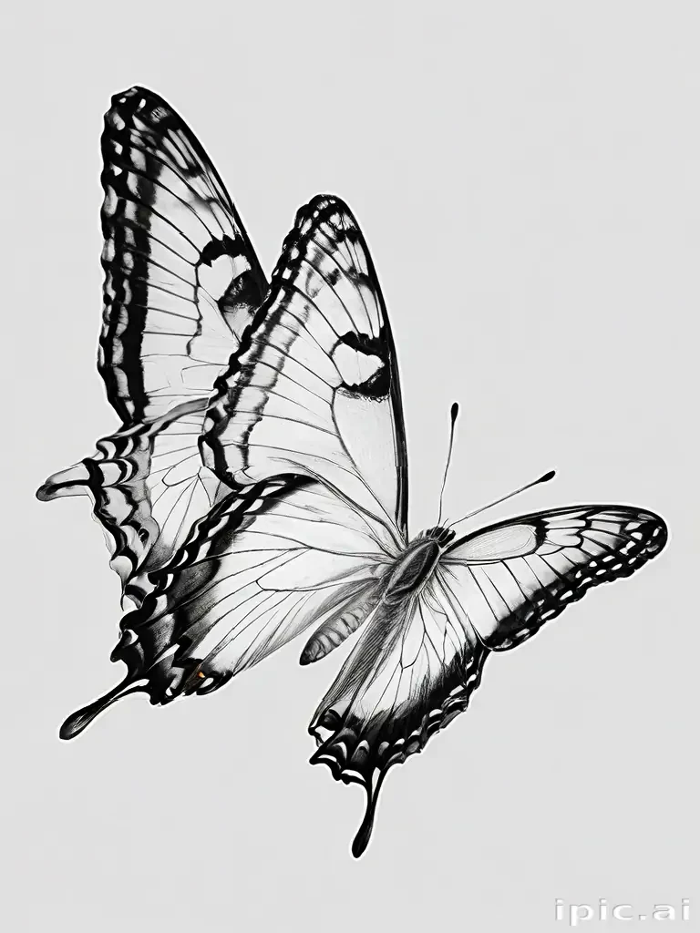 butterfly png black and white