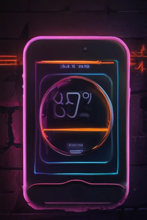 lock screen neon wallpaper iphone