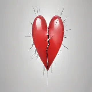 transparent broken heart