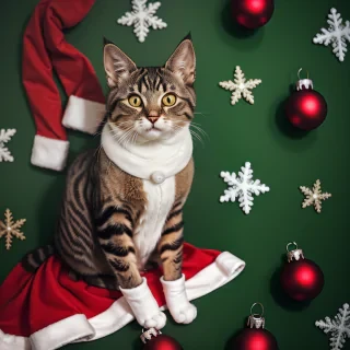 christmas cat background