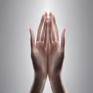transparent prayer hands