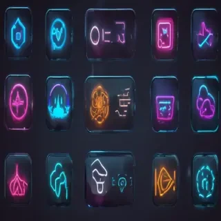 neon app icons