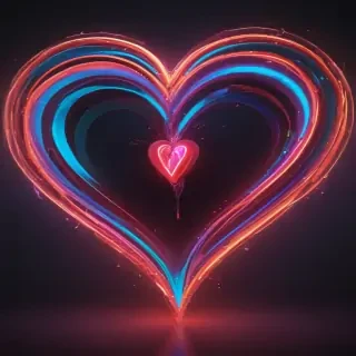 neon heart png
