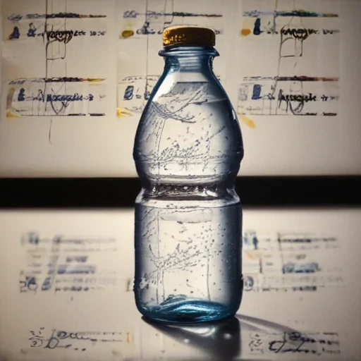 water bottle drawing